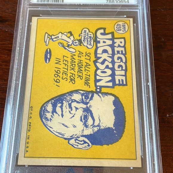 1970 Topps #459 reggie jackson graded VG 3 PSA - Picture 5 of 5